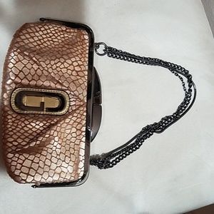 Gold guess clutch